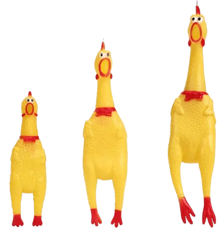 Chicken Squeak Rubber Toy for Pet