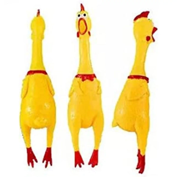 Chicken Squeak Rubber Toy for Pet