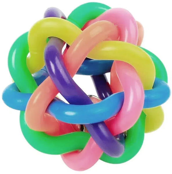 Dog Toys Colorful Rubber Chew Ball with Bell