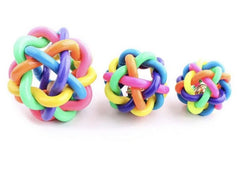 Dog Toys Colorful Rubber Chew Ball with Bell