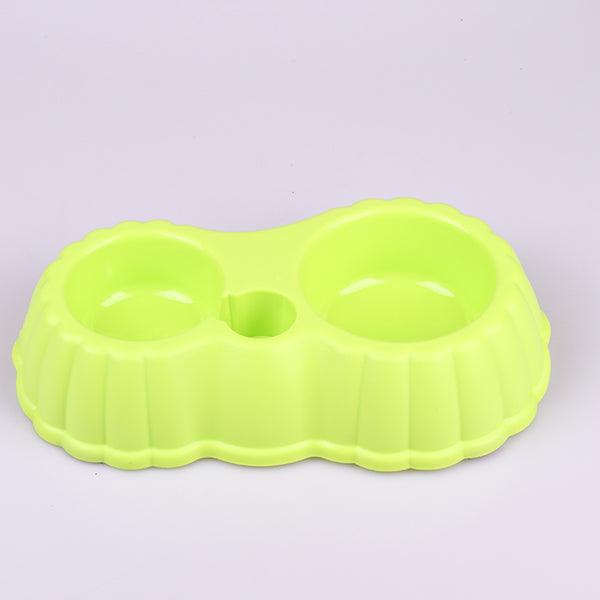 Pet Feeder Plastic Double Bowls