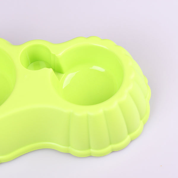 Pet Feeder Plastic Double Bowls