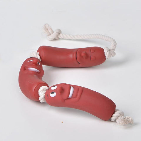 Pet Toy Sausage Three Section