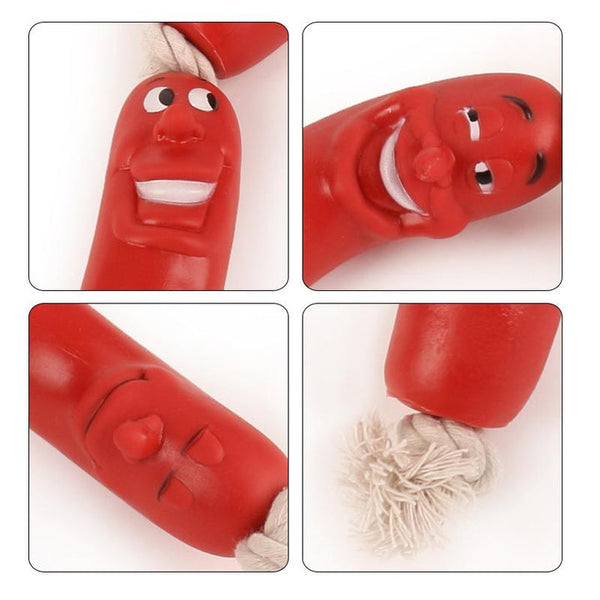 Pet Toy Sausage Three Section