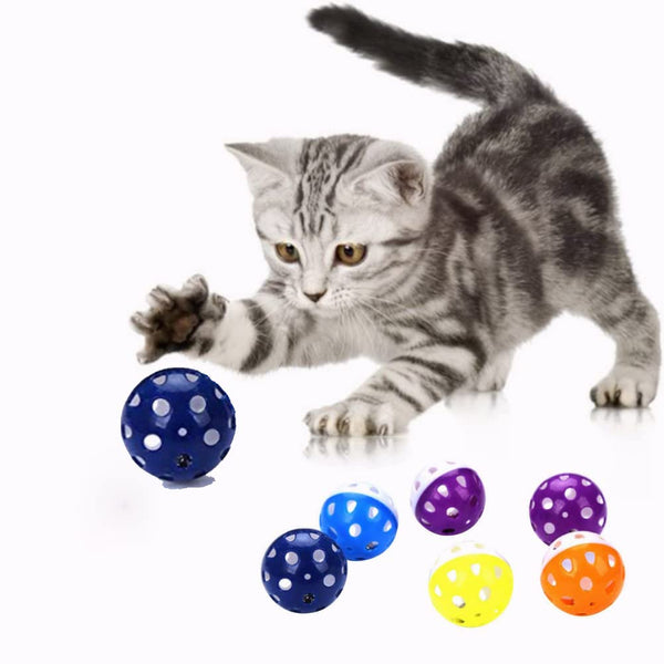 Plastic Lattice Jingle Bell Cat Toy Balls