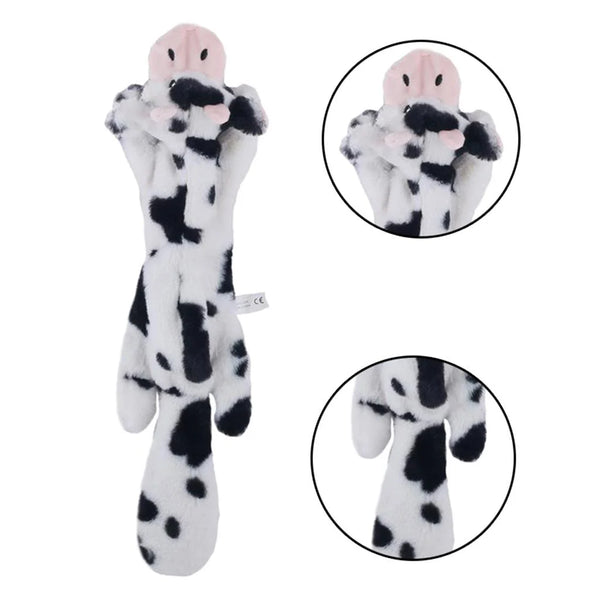 Plush Animal Fur Toys For Pets - Cow